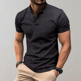 Polo Shirt Herren | Stehkragen & Figurbetonte Passform – Schwarz