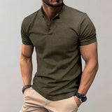 Polo Shirt Herren | Stehkragen & Figurbetonte Passform – Dunkelgrün