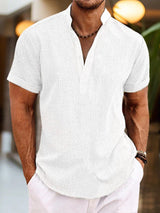 Polo Shirt Herren | V-Ausschnitt & bequeme Passform – Weiß