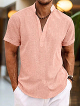 Polo Shirt Herren | V-Ausschnitt & bequeme Passform – Rosa