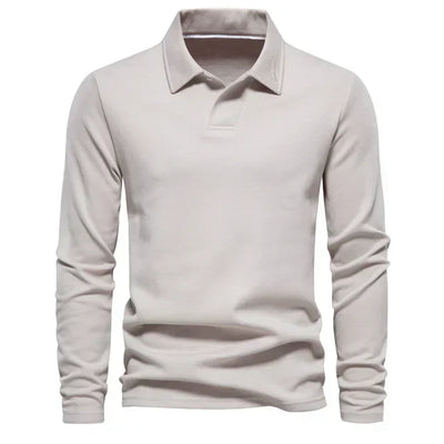Polo-Sweatshirt | Umlegekragen | Normale Passform | Langarm-Poloshirts | Herrenbekleidung