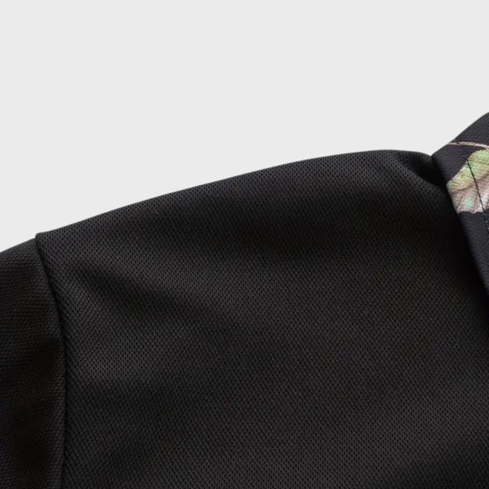 Polo-T-Shirt | Blumenmuster | Kurzarm | Polohemden | Herrenbekleidung