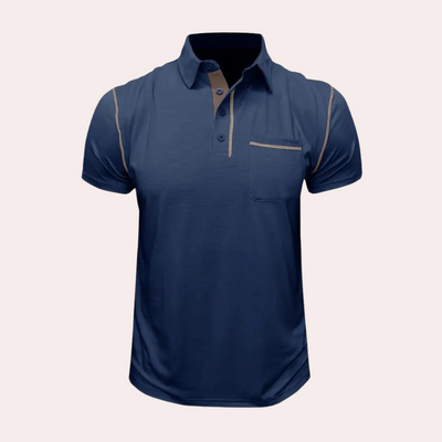 Polo T-Shirt - Herren Kurzarm-Poloshirt mit Knopfleiste und Brusttasche