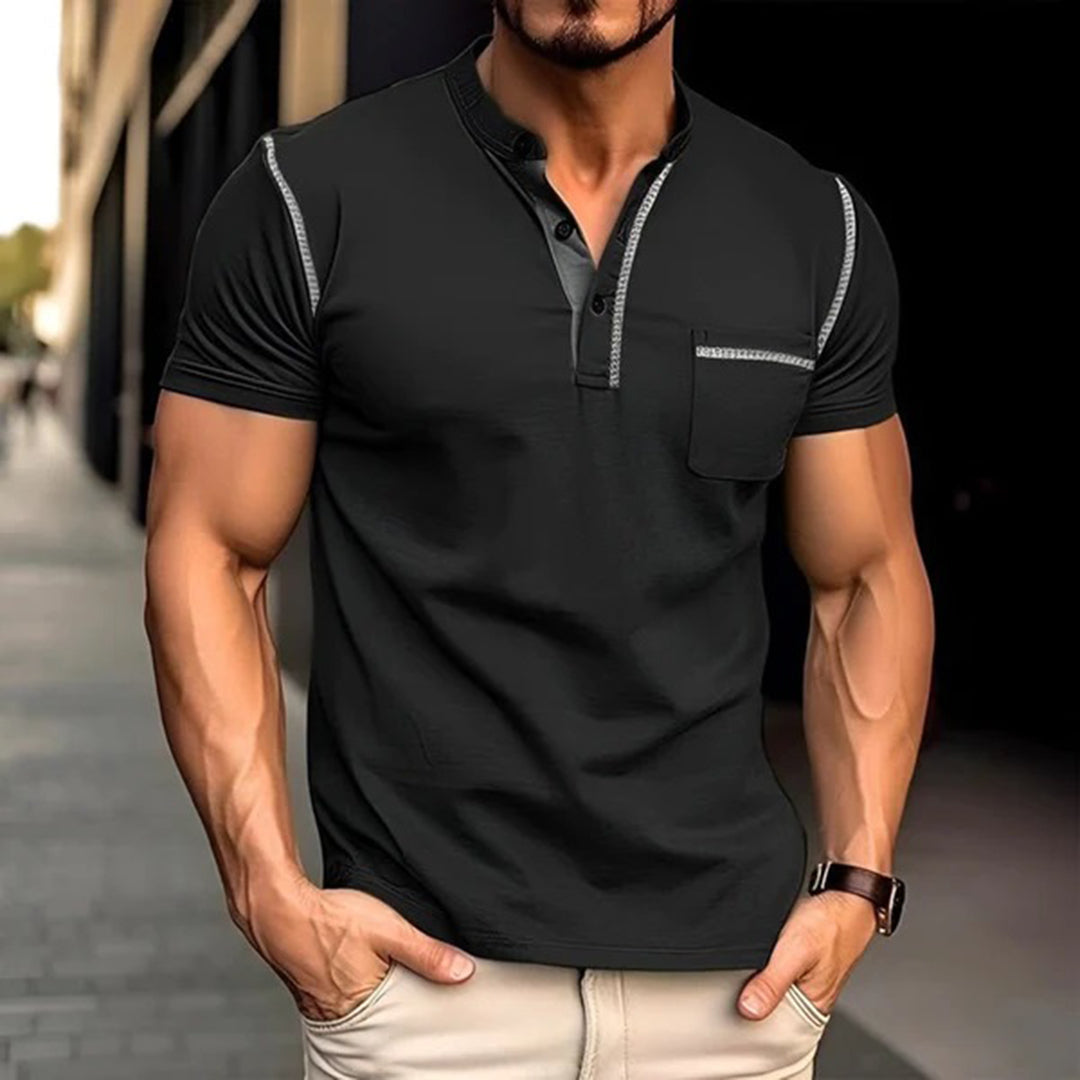Polo T-Shirt | Kurzarm | Quarter Button | Herren Polo Shirts | Herren T-Shirt