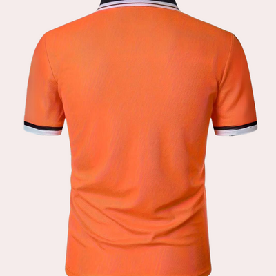 Polo-T-Shirt – Orange – Kurzarm – Poloshirt – Herrenbekleidung