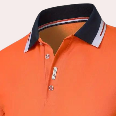 Polo-T-Shirt – Orange – Kurzarm – Poloshirt – Herrenbekleidung