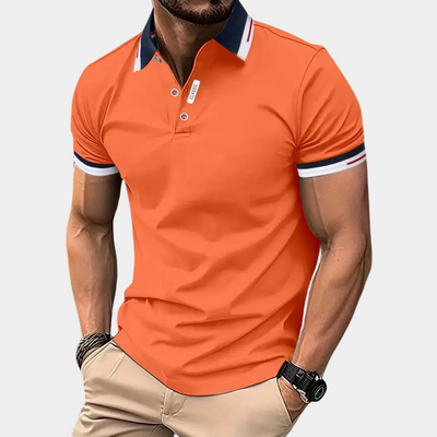 Polo-T-Shirt – Orange – Kurzarm – Poloshirt – Herrenbekleidung
