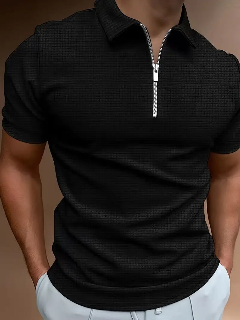 Polo-T-Shirt | Zip-Up | Halsband | Polohemden | Herren-T-Shirt