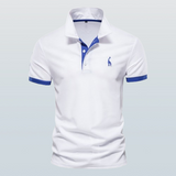 Polohemd Herren | Elegantes Design mit Stickerei – Weiß