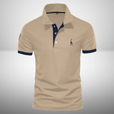 Polohemd Herren | Elegantes Design mit Stickerei – Khaki