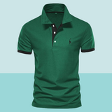 Polohemd Herren | Smart-Casual mit Kontrast-Details – Grün