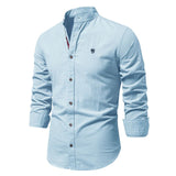Polohemd Herren | Stehkragen & Slim Fit – Hellblau