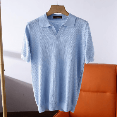 Polohemd | Kurzarm | V-Ausschnitt | Polo T-Shirt | Herrenshirt