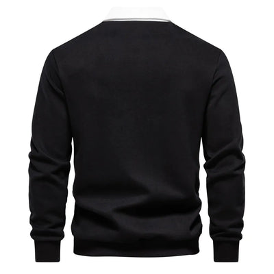 Polohemd - Pullover - Langarm - Polopullover - Herrenbekleidung