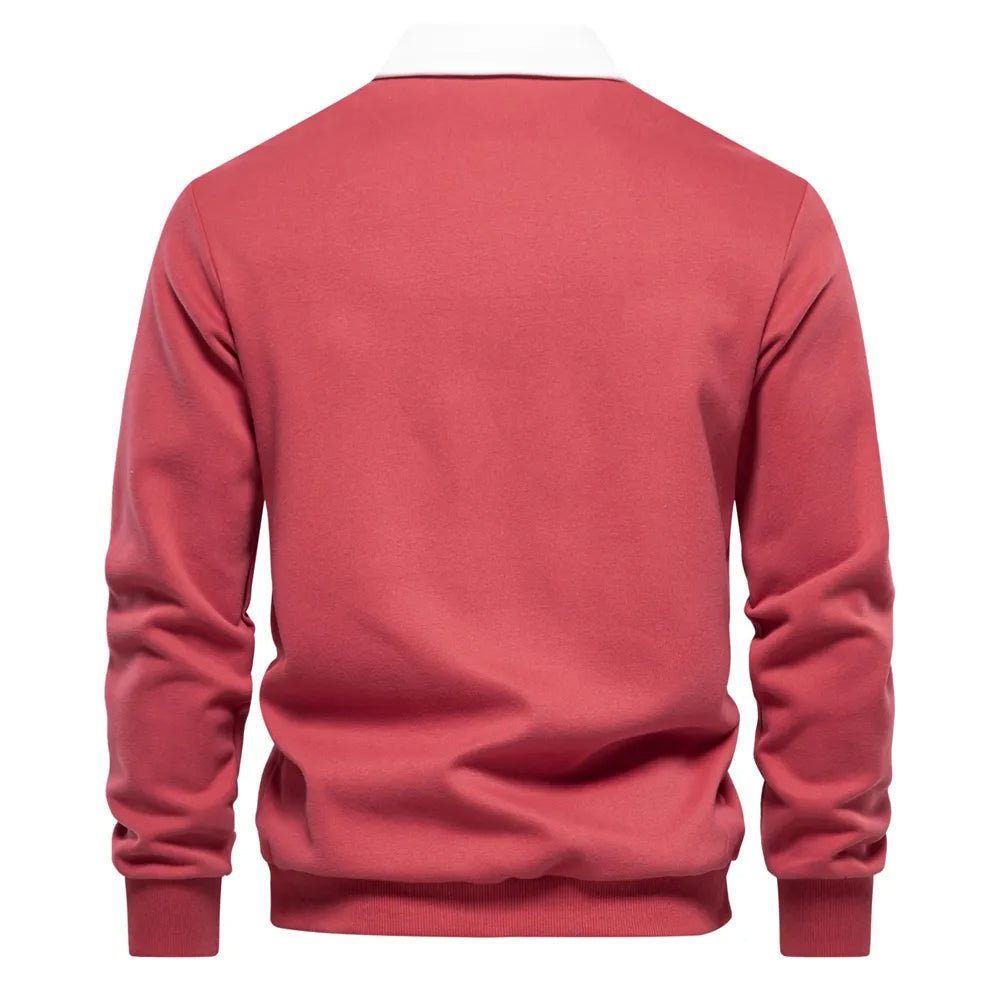 Polohemd - Pullover - Langarm - Polopullover - Herrenbekleidung