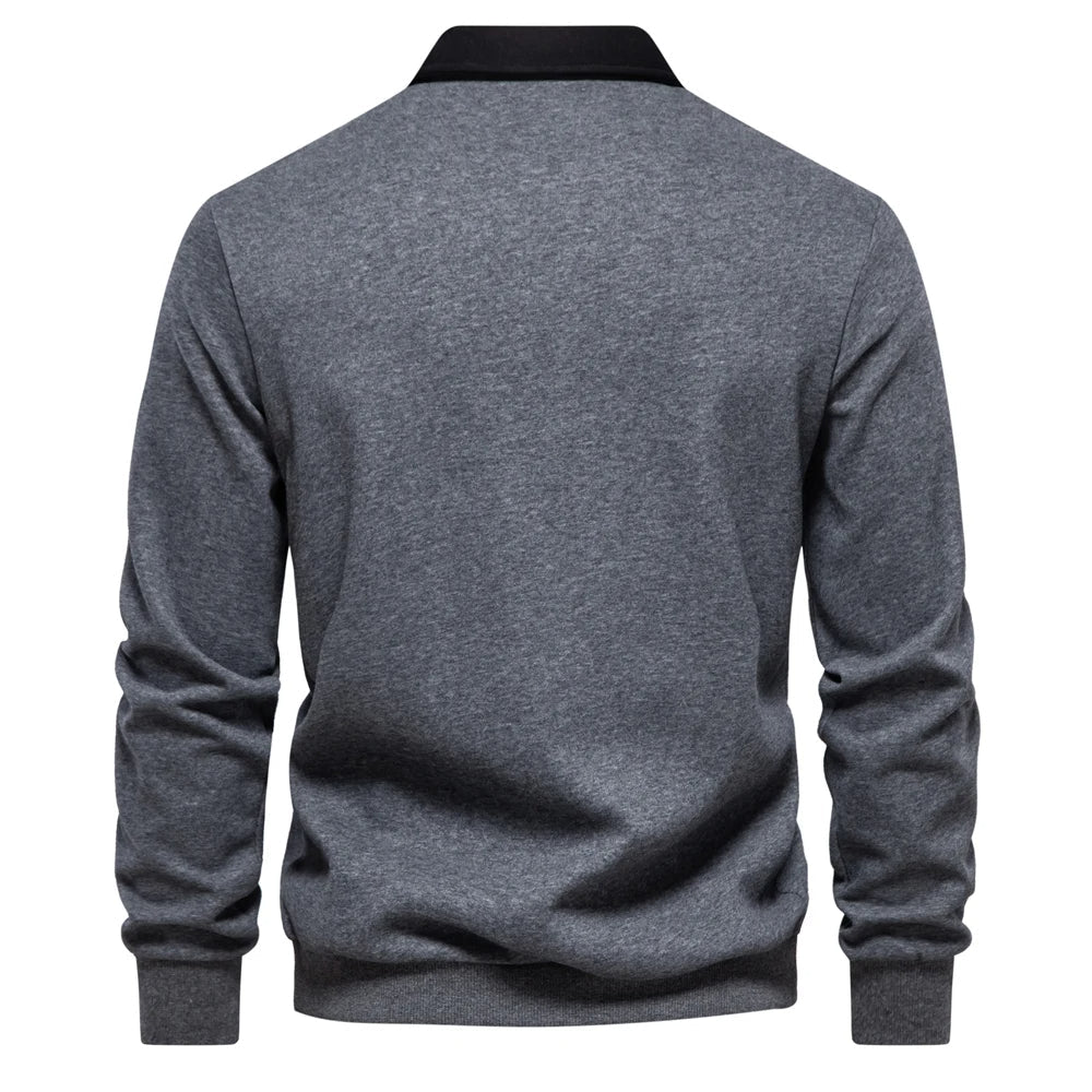 Polohemd - Pullover - Langarm - Polopullover - Herrenbekleidung