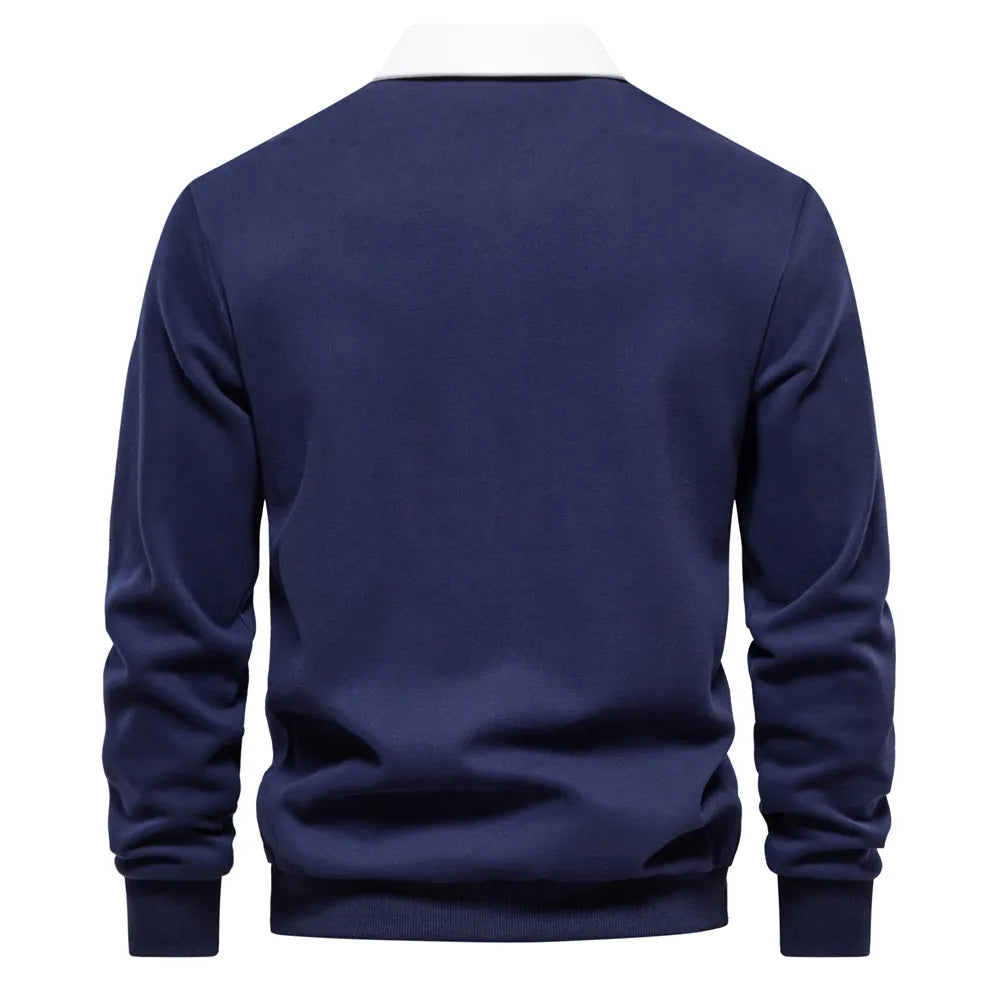 Polohemd - Pullover - Langarm - Polopullover - Herrenbekleidung