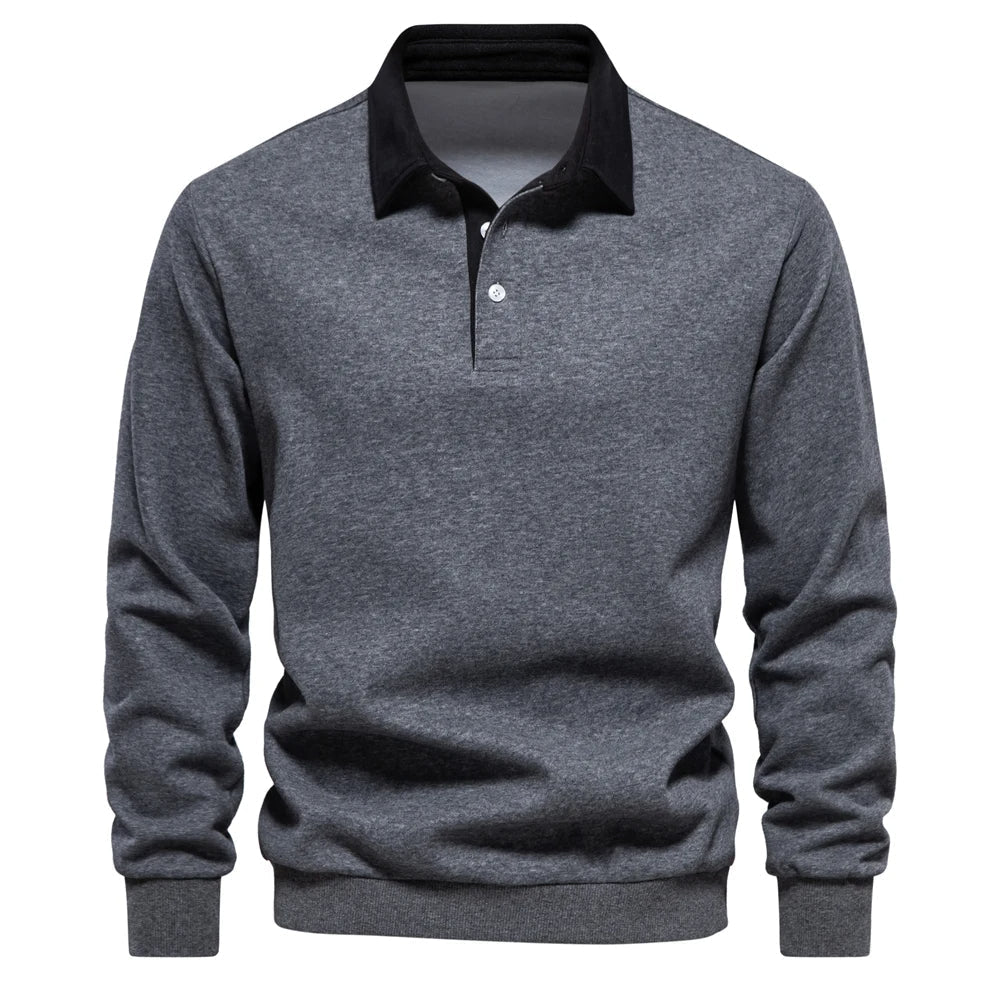 Polohemd - Pullover - Langarm - Polopullover - Herrenbekleidung