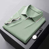 Poloshirt Herren | Classic Fit mit Kontrastkragen & Streifendetails – Grün
