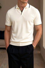 Poloshirt Herren Kurzarm | Eleganter Kragen & Cleanes Finish – Weiß
