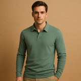 Poloshirt Herren | Langarm-Komfort & gepflegter Kragen – Grün