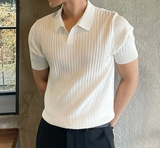 Poloshirt Herren | Ripp-Optik & smarter Look – Beige