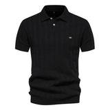 Poloshirt Herren | Rippstruktur & Smarter Look – Schwarz