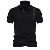 Poloshirt Herren | Slim Fit & Geometrisches Design – Schwarz
