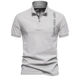 Poloshirt Herren | Slim Fit & Geometrisches Design – Hellgrau