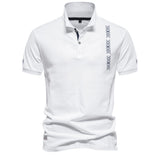 Poloshirt Herren | Slim Fit & Geometrisches Design – Weiß