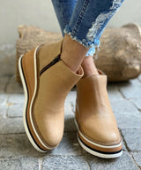 Wasserdichte Stiefel mit Reißverschluss für Damen, orthopädisch – Beige
