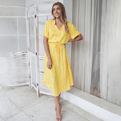 Graziella | Stilvolles und bequemes bedrucktes Kleid mit V-Ausschnitt für Frauen