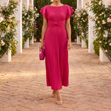 Mirren - Drapiertes Festkleid – Rosa