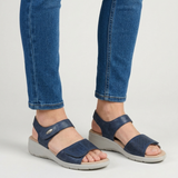 Alourica | Damen-Sandale mit verstellbaren Riemen – Blau