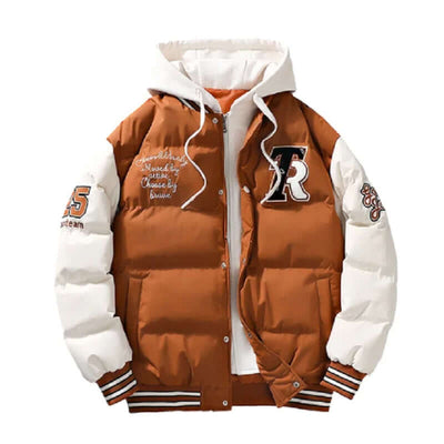 Pufferjacke - Mit Kapuze - Wattiert - Baseballjacke - Winterjacke für Männer