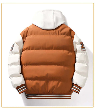 Pufferjacke - Mit Kapuze - Wattiert - Baseballjacke - Winterjacke für Männer