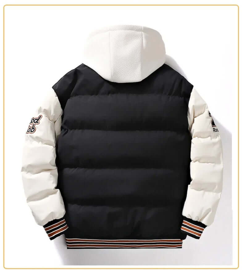 Pufferjacke - Mit Kapuze - Wattiert - Baseballjacke - Winterjacke für Männer
