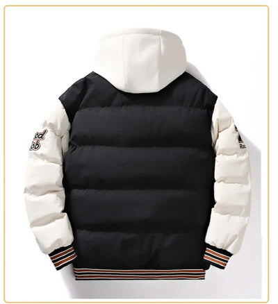 Pufferjacke - Mit Kapuze - Wattiert - Baseballjacke - Winterjacke für Männer