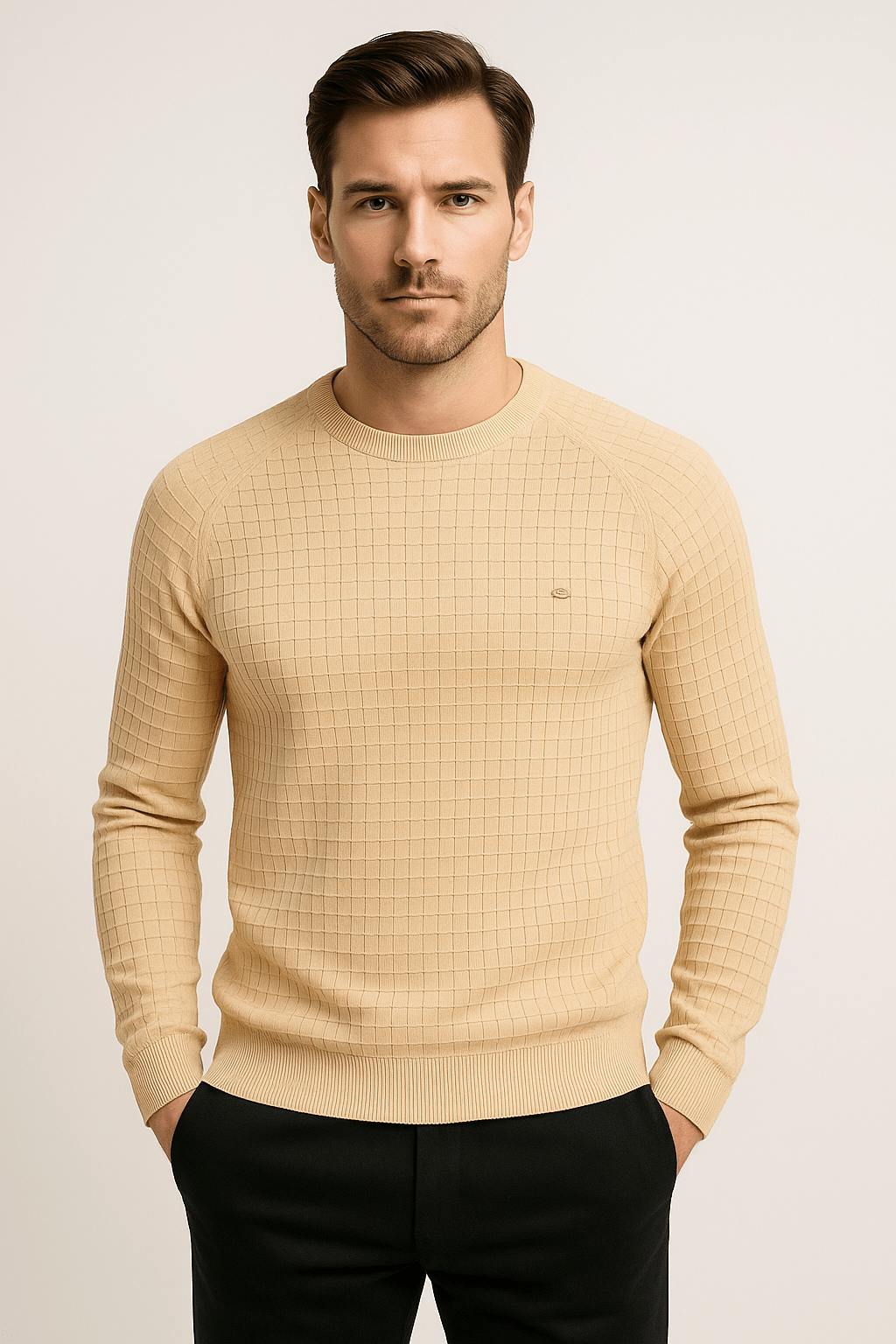 Pullover - Herren Rundhals Langarm Pullover Sweatshirt