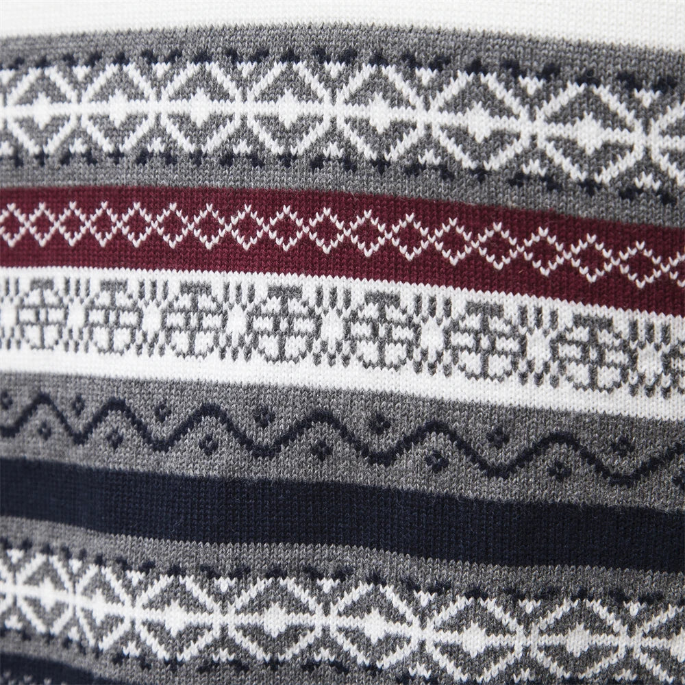 Pullover mit Reißverschluss - Hochgeschlossener Pullover – Strickpullover – Herren-Pullover mit halbem Reißverschluss