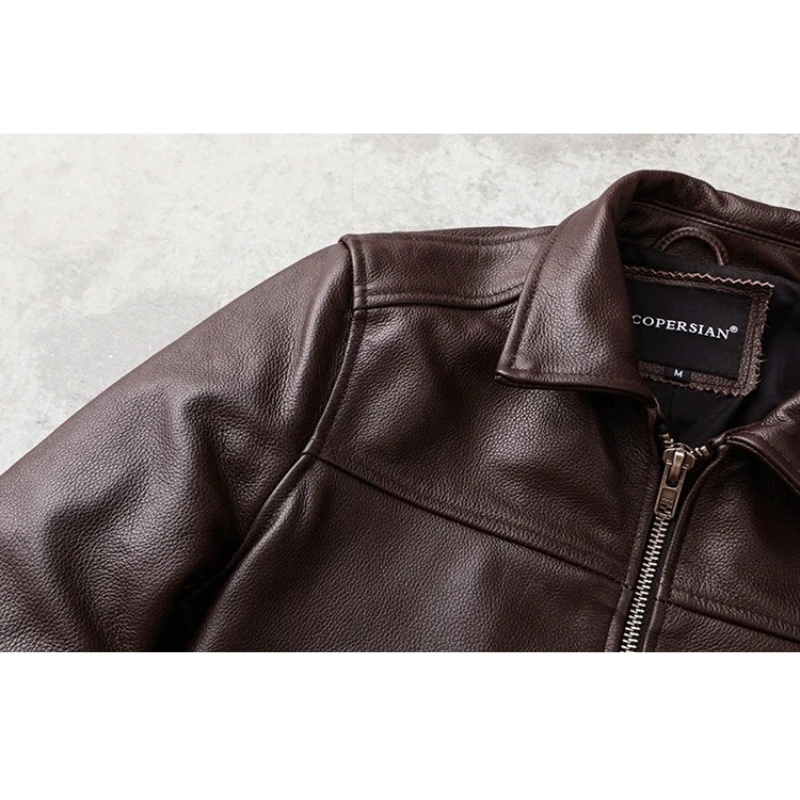 Elegante Herren-Lederjacke aus hochwertigem Echtleder - Zeitlos und stilvoll
