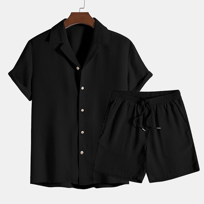 Herren Sommer Set aus atmungsaktivem Poloshirt und kurzer Hose - Hochwertig & Modisch