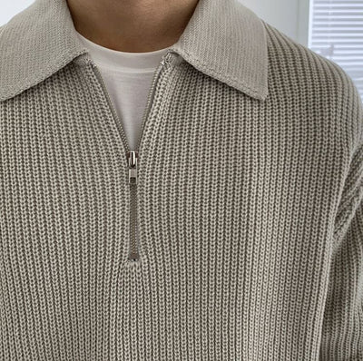 Quarter Zip Pullover | Collared | Half Zip | Strickpullover | Herrenstrickwaren