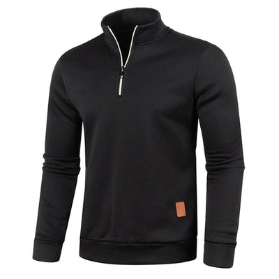 Quarter Zip Sweatshirt | Langarm | Hoher Kragen | Pullover mit halbem Reißverschluss | Quarter Zip Sweatshirts für Männer