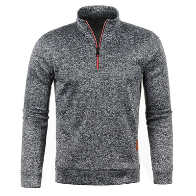 Quarter Zip Sweatshirt | Langarm | Hoher Kragen | Pullover mit halbem Reißverschluss | Quarter Zip Sweatshirts für Männer