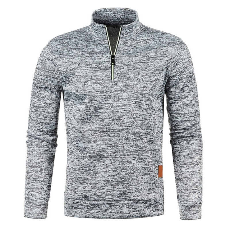 Quarter Zip Sweatshirt | Langarm | Hoher Kragen | Pullover mit halbem Reißverschluss | Quarter Zip Sweatshirts für Männer