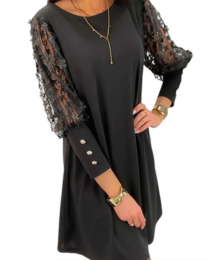 Elegantes Abendkleid für Damen mit V-Ausschnitt und Spitzendetails