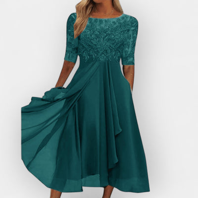Elegantes Damen Midi-Kleid