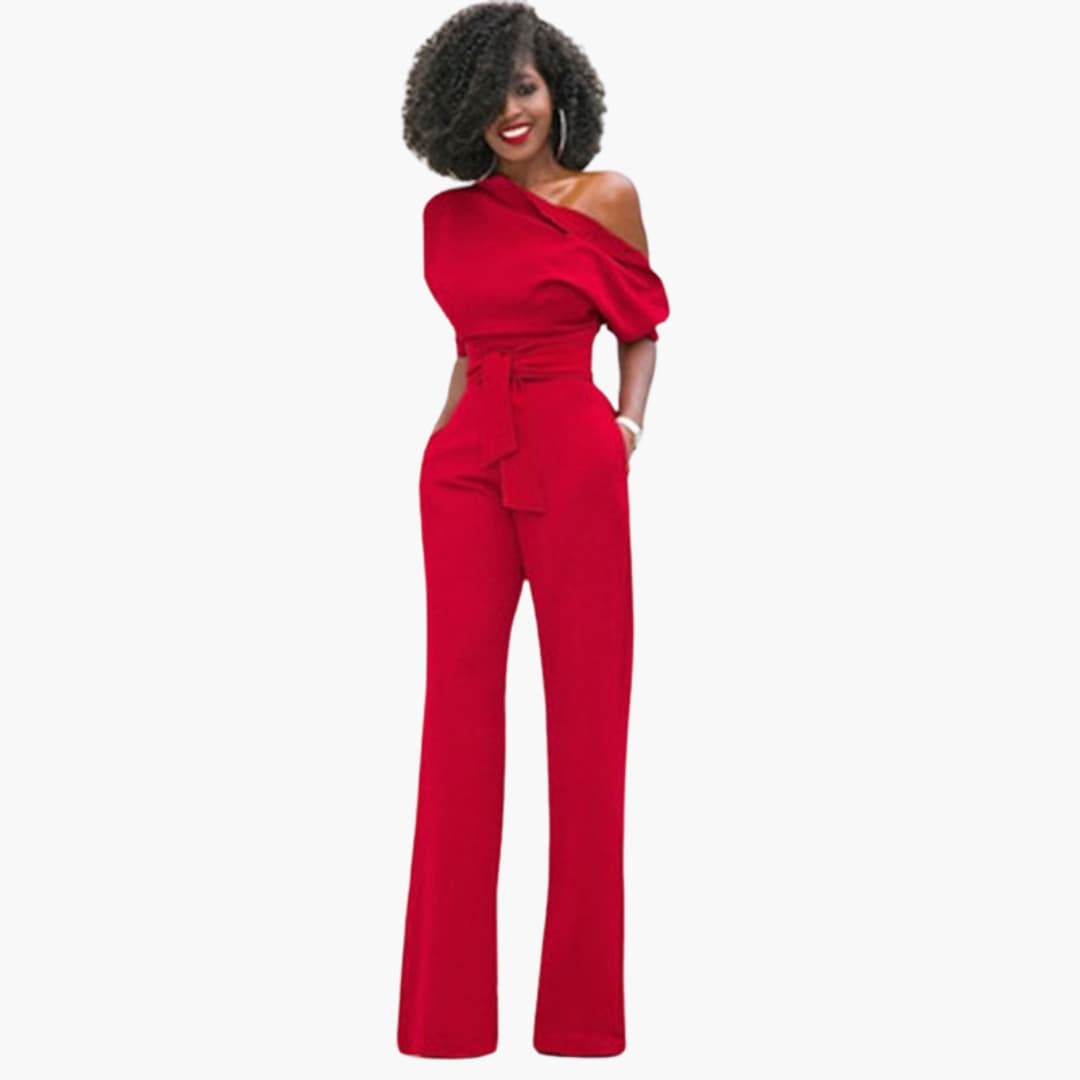 Eleganter One-Shoulder Damen Overall