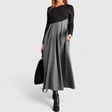 Vanessa | Damen Elegantes Kleid – Zeitloses Elegantes Kleid für Anlässe 2026 – Schwarz Grau
